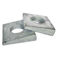 1/2" Square Beveled Washer, F436 Hardened, HDG